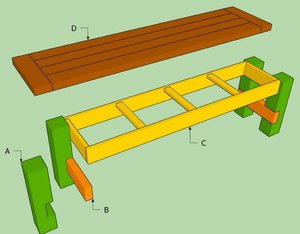 Как сделать скамейку из дерева